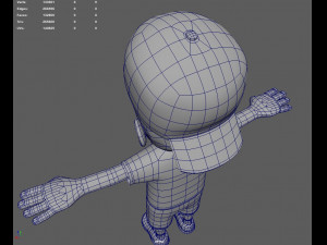 Kid Cartoon Rigged 3D Model