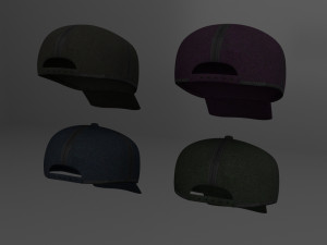 Caps Low Poly 3D Model