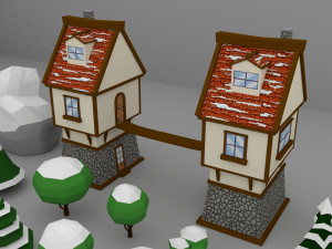 Low Poly Christmas Pack 01 3D Model