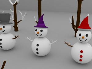 Low Poly Christmas Pack 01 3D Model