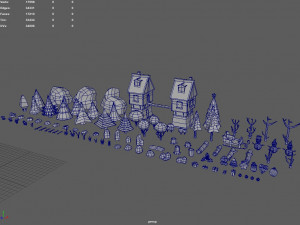 Low Poly Christmas Pack 01 3D Model