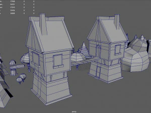Low Poly Christmas Pack 01 3D Model