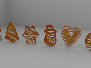 クリスマスクッキー 3Dモデル