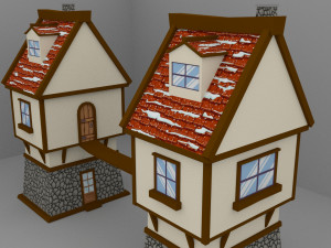 Christmas House 01 3D Model