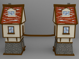 Christmas House 01 3D Model