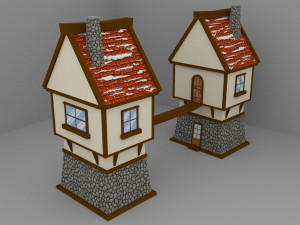Christmas House 01 3D Model