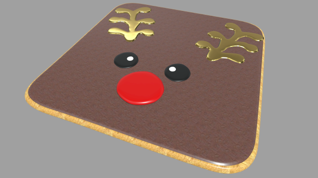 Reindeer Cookie Christmas Modèle 3D .c4d .max .obj .3ds .fbx .stl .blend 