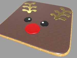 Reindeer Cookie Christmas 3D Model
