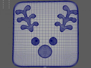 Biscotto di renna natalizio Modello 3D