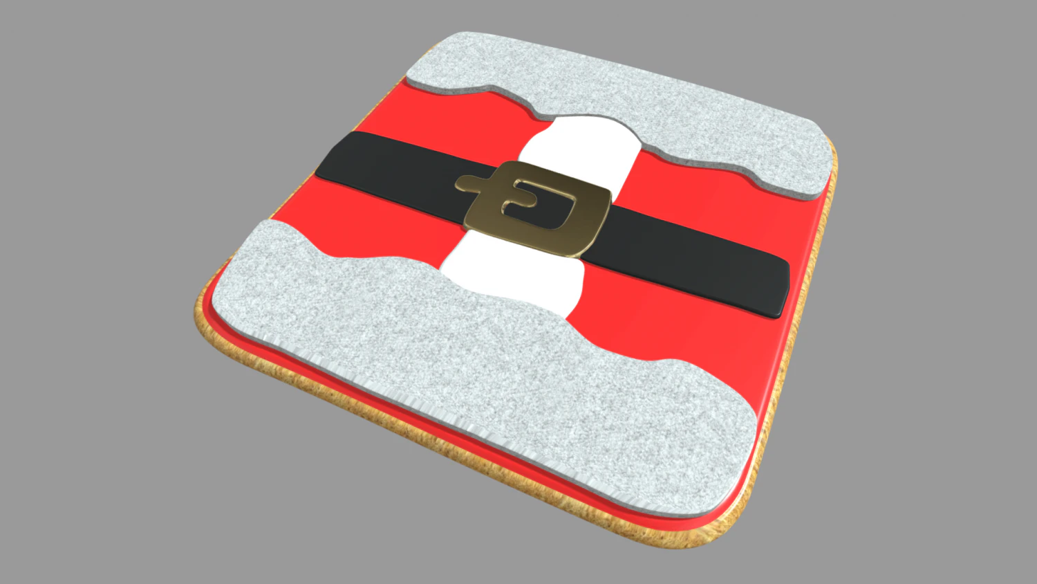 Santa Claus Cookie Christmas 3D Model .c4d .max .obj .3ds .fbx .stl .blend