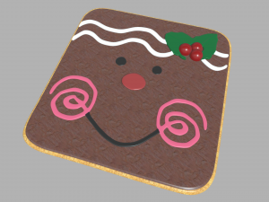 Smile Cookie Christmas 3D Model