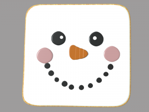 Snowman Cookie Christmas 3D Model