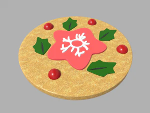 Circle Star Cookie Christmas 3D Model