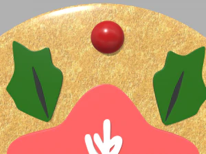 Cerchio Stella Biscotto Natale Modello 3D