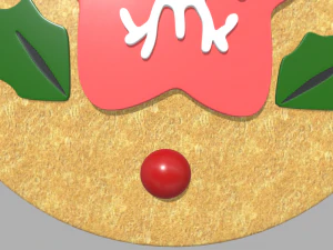 Cerchio Stella Biscotto Natale Modello 3D