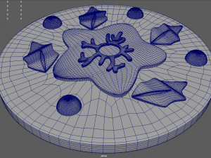 Circle Star Cookie Christmas Model 3D