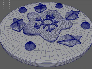 Cerchio Stella Biscotto Natale Modello 3D