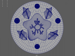 Circle Star Cookie Christmas Model 3D