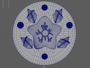 Cerchio Stella Biscotto Natale Modello 3D