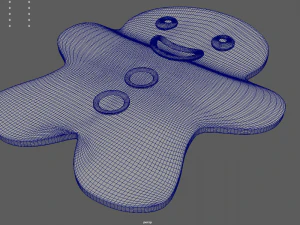 Gingerbread Cookie 01 3D Model