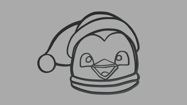Christmas Penguin Wall Silhouette 01 3D Model .c4d .max .obj .3ds .fbx .stl .blend 