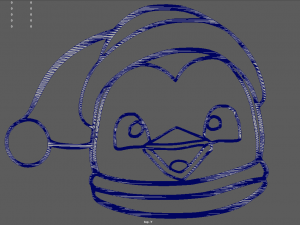Christmas Penguin Wall Silhouette 01 3D Model