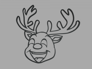 Reindeer Wall Silhouette 01 3Dモデル