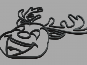 Reindeer Wall Silhouette 01 Modèle 3D
