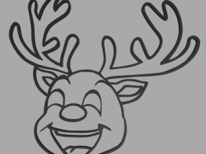 Reindeer Wall Silhouette 01 Modèle 3D