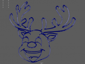 Reindeer Wall Silhouette 01 Modèle 3D