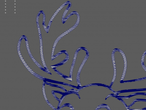 Reindeer Wall Silhouette 01 Modèle 3D