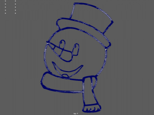 Snow Man Wall Silhouette 01 3D Model