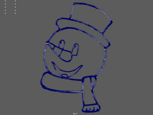 Snow Man Wall Silhouette 01 3D Model