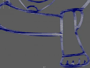 Snow Man Wall Silhouette 01 3D Model
