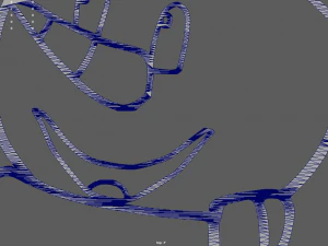 Snow Man Wall Silhouette 01 3D Model