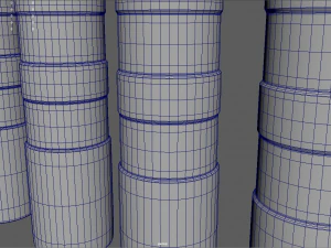 Bollards 01 3D Model