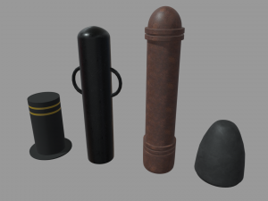 Bollards 03 04 05 06 3Dモデル