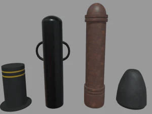 Bollards 03 04 05 06 3D Model