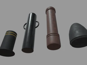 Bollards 03 04 05 06 3D Model