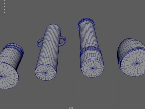 Bollards 03 04 05 06 3D Model
