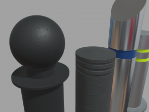 Bollards 07 08 09 010 3D 모델