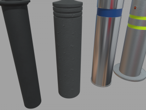 Bollards 07 08 09 010 3D 모델
