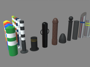 Bollards Pack 3Dモデル