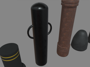 Bollards Pack 3D 模型