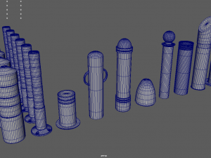 Bollards Pack 3D 模型