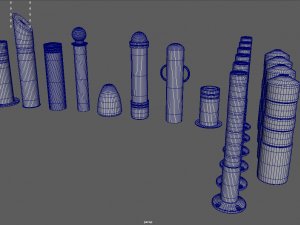 Bollards Pack 3D 模型