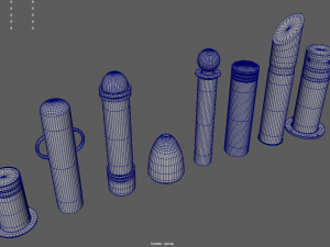 Bollards Pack 3D 模型