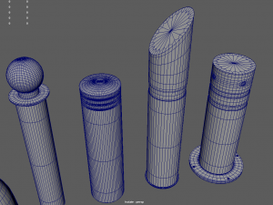 Bollards Pack 3D 模型