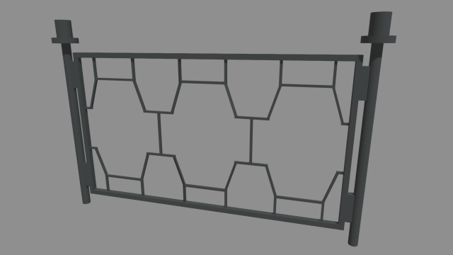 Fence 02 3D Model .c4d .max .obj .3ds .fbx .stl .blend 