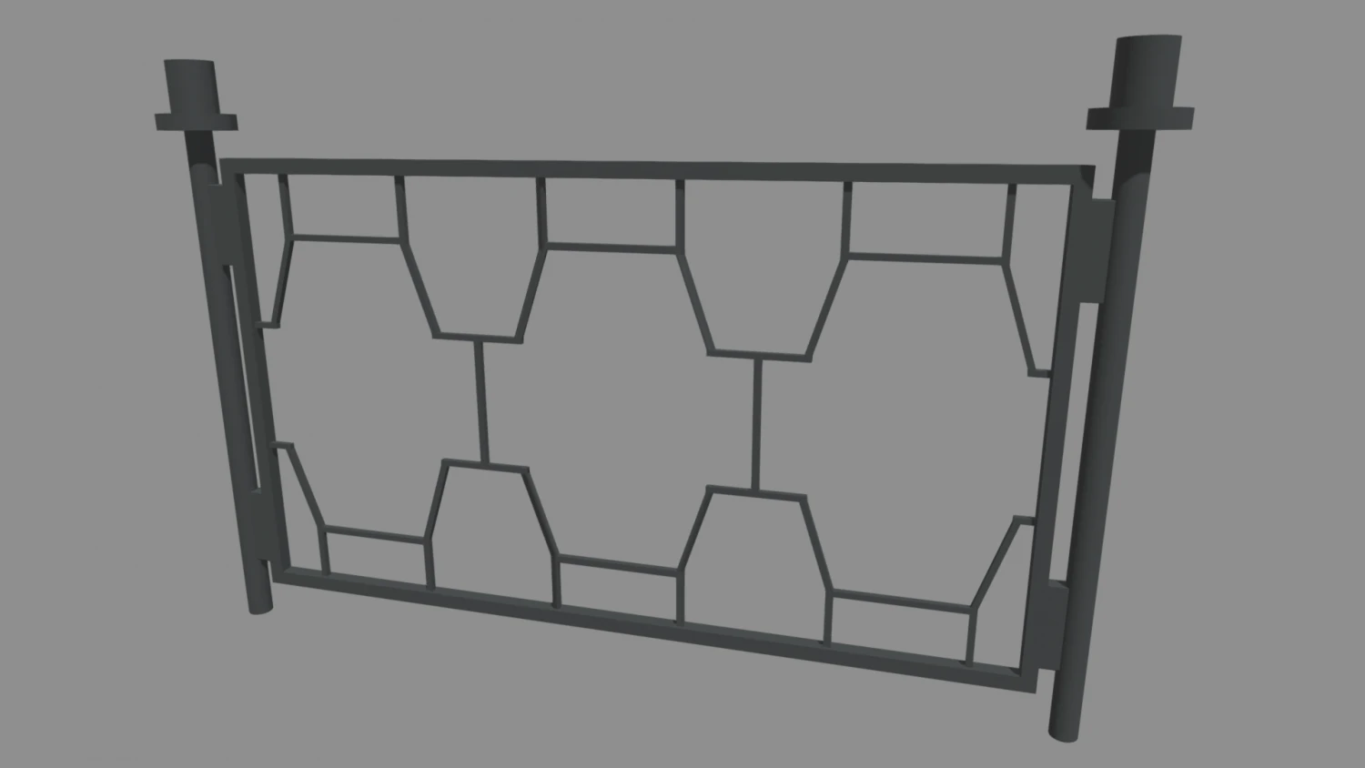 Fence 02 3D Model .c4d .max .obj .3ds .fbx .stl .blend